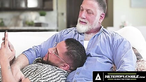 Heteroflexible - Bear Dilf Brings Hot Muscle Hunk Home So Bottom Boyfriend Can Top Too! Dp Threesome