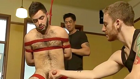 Sadomasochism - Moist Bushy Twink Acquires Fastened Up And Edged