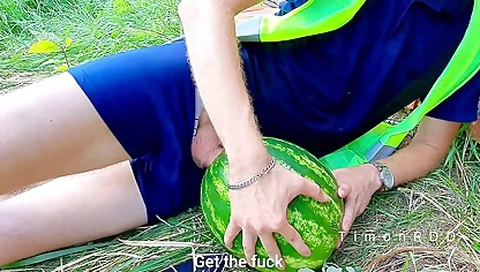 Straight Construction Timonrdd Worker Fucked A Watermelon At A Construction Site - Teaser Video